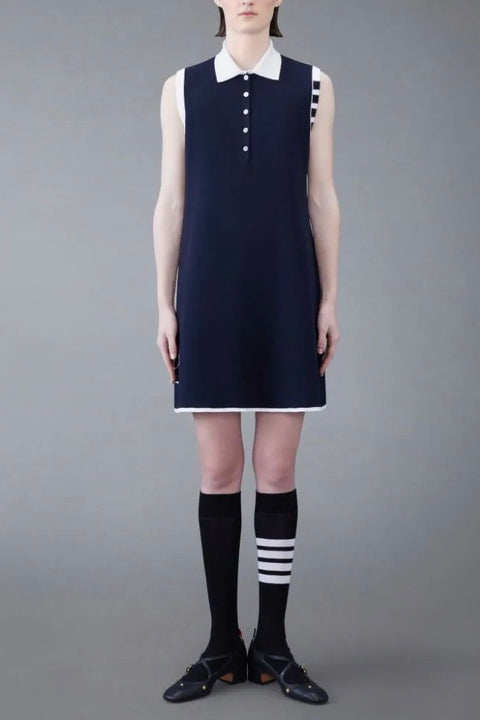 Sleeveless Polo Mini Dress