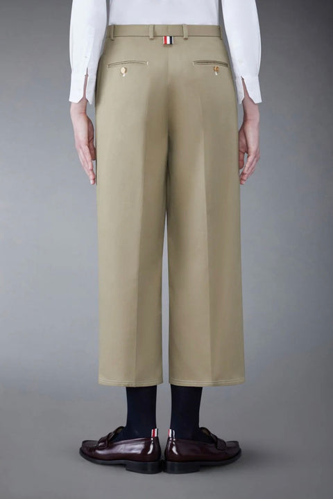 Twill Relaxed Pleated Trouser
