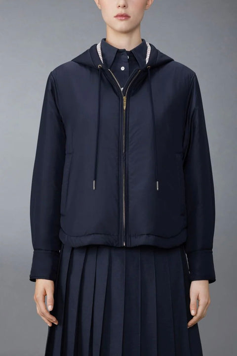 Light Down Fill Hooded Jacket - Navy