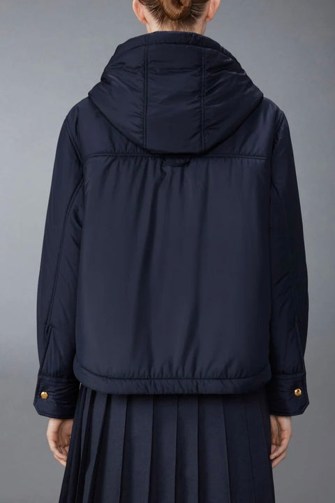 Light Down Fill Hooded Jacket - Navy