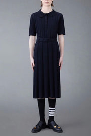 Wide Rib Boiled Polo Dress