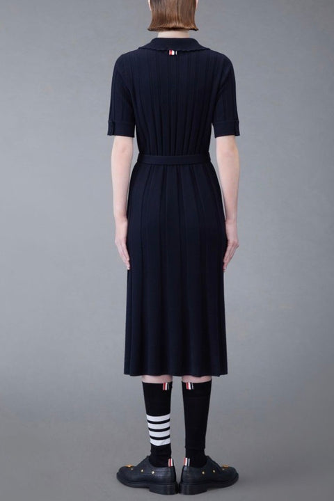 Wide Rib Boiled Polo Dress