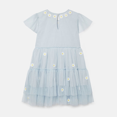 Embroidered Daisies Tulle Dress
