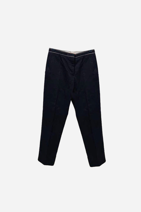 Cropped Tailored Trousers - Black