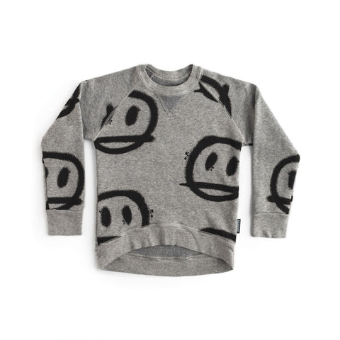 Kids Sprayed Smiles Sweatshirt - Grey