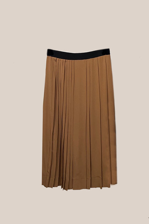 Pleated Skirt - Camel