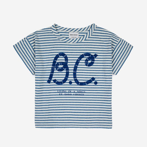 Blue Striped Kids T-Shirt