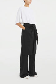 Front panel wool trousers