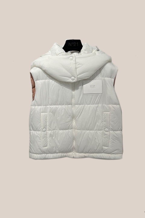 White Hoodes Vest