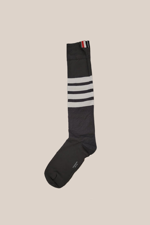 Cotton 4-Bar Socks - Grey