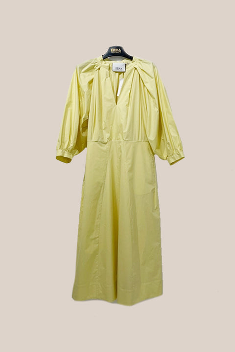 Cotton Shirt Dress - Yellow