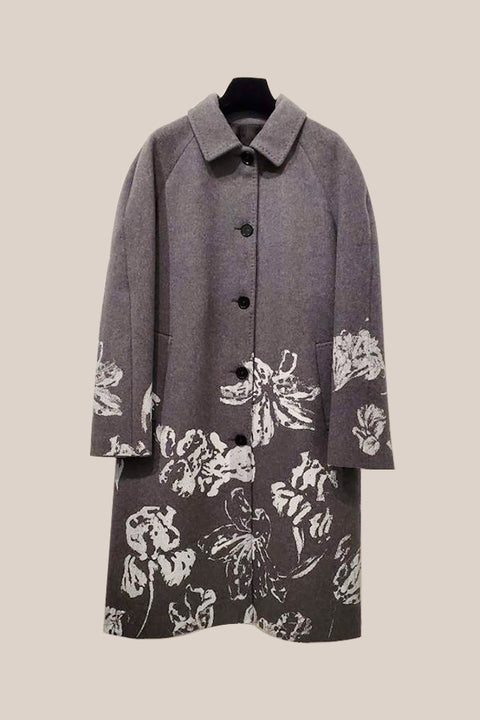 Flower Print Coat