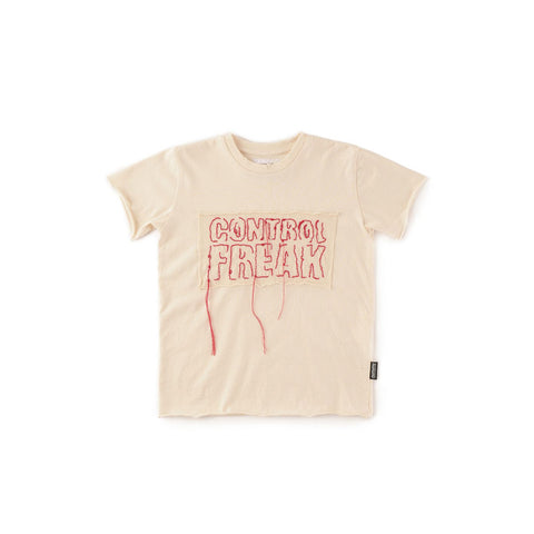 Babies Embroidered Control Freak T-Shirt - White