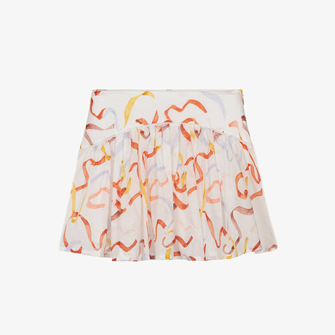 Ribbon Printed Skirt