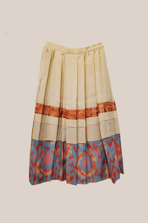 Pleated Beige Skirt