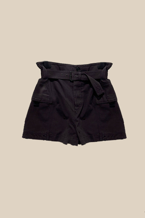 Santa Shorts - Faded Black