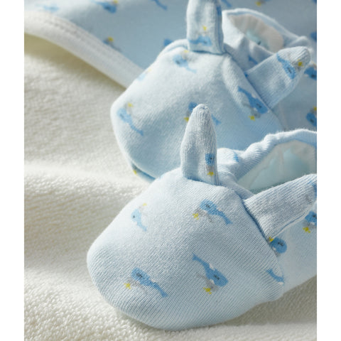 Square Bath Towel and Bootees Set