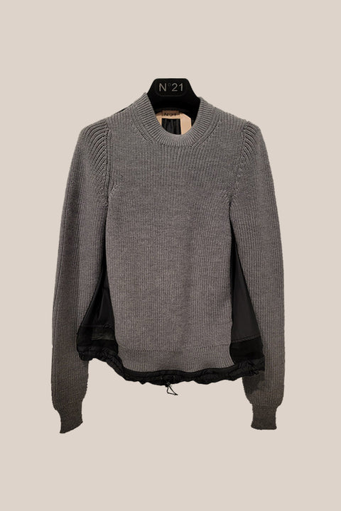 Round Neck Sweater - Grey