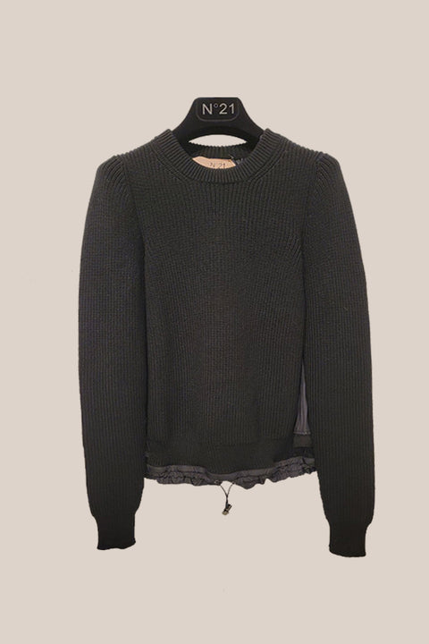 Round Neck Sweater - Black