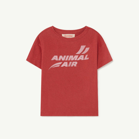 Maroon Animal Air Rooster Kids T-Shirt