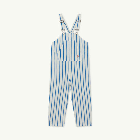White and Blue Stripes Mammoth Kids Jumpsuit