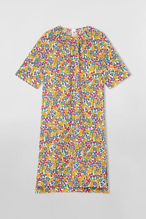 Garden Print Cotton Dress