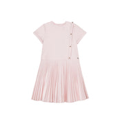 Pale pink pleated dress