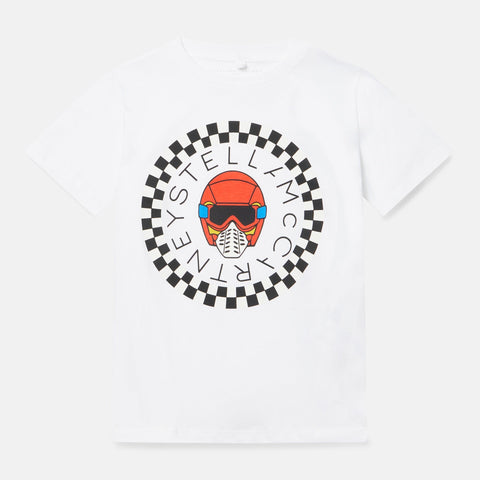 Helmet Print Logo Cotton T‐Shirt