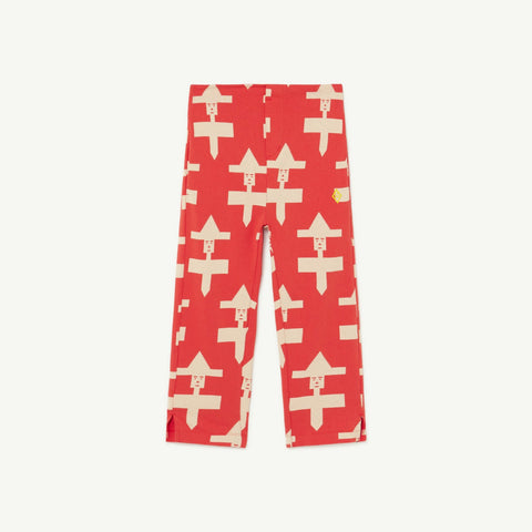 Red Geometric Camaleon Kids Pants
