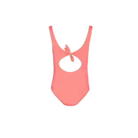 Girls Pink Reversible Heart Tie-Back Swimsuit