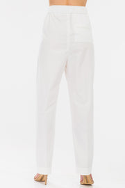 White Cropped Trouser