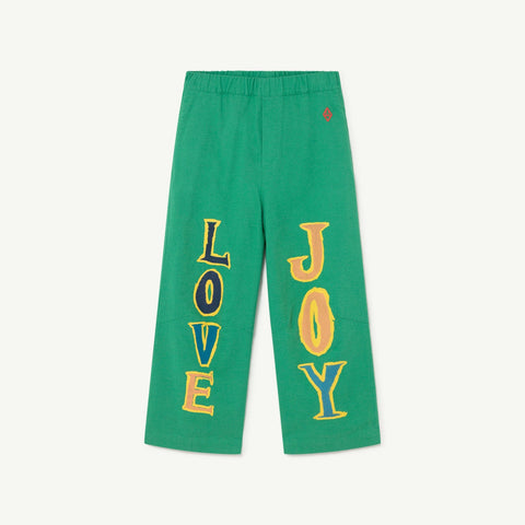 Green Love Elephant Kids Pants