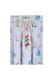 Stripe Sail Boat Tiered Skirt
