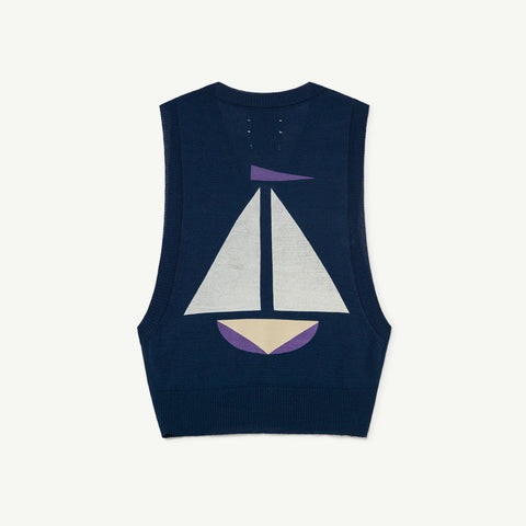 Navy Logo Parrot Kids Vest