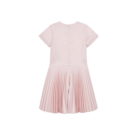 Pale pink pleated dress