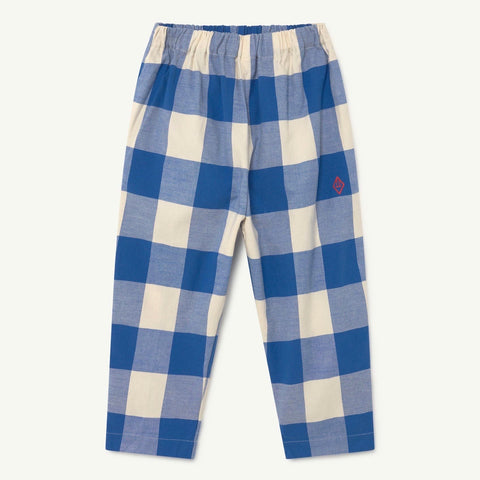 Blue Vichy Elephant Kids Trousers