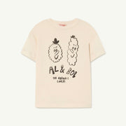 Recycled Raw White Rooster Kids Friends T-Shirt