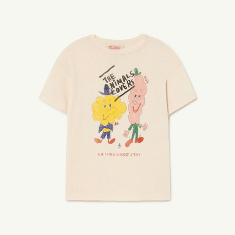 Recycled Raw White Rooster Kids Lovers T-Shirt