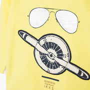 Plane Graphic Yellow T-shirt