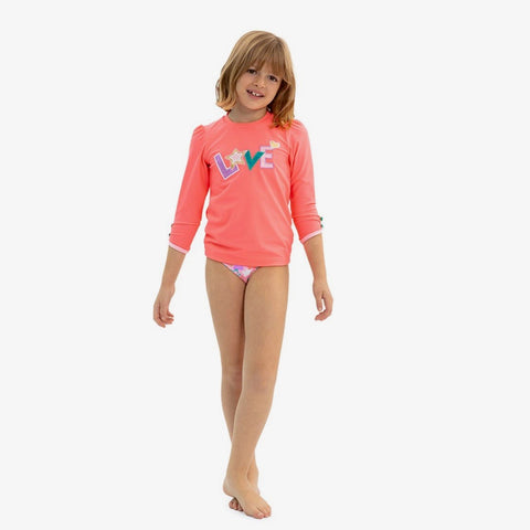 Girls long 2025 sleeve rash guard