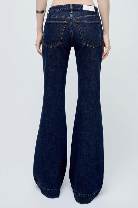 70s Low Rise Bell Bottom - Blue
