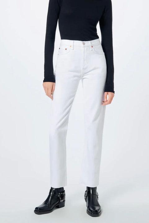 70's Stove Pipe White Jean