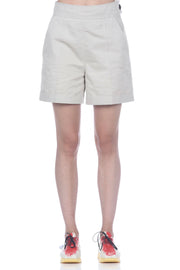 High-waisted Shorts - Beige