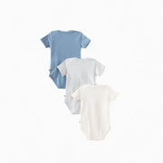 Set Of Three Baby Onesies - Sky Blue