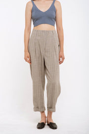 Pinstripe Linen and Wool Pants