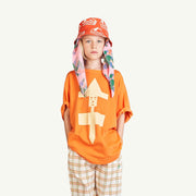 Orange Rooster Oversize Kids T-Shirt