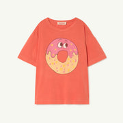 Red Donut Rooster Oversize Kids T-Shirt