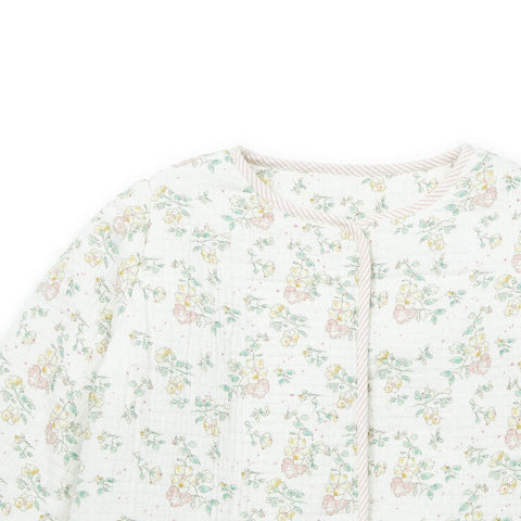 Girls Floral Print Cotton Jacket