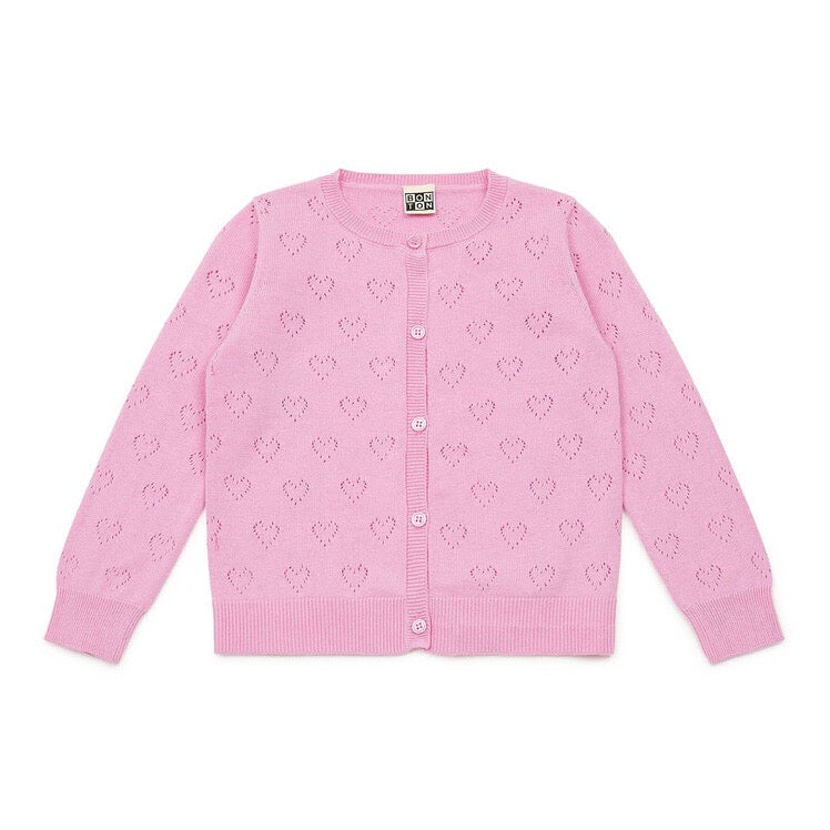 Organic Cotton Hearts Cardigan – avecel