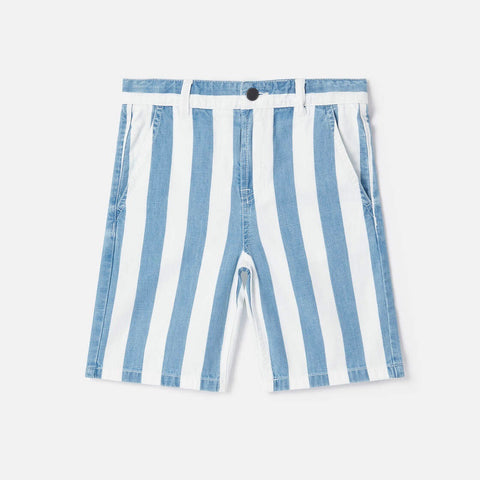 Funfair Stripe Denim Shorts